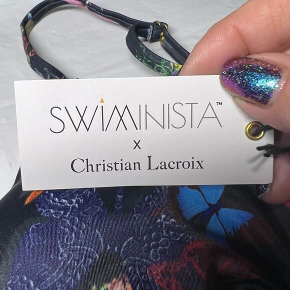 Swiminista X Christian Lacroix Butterfly on Parade Print Bikini Top - Picture 5 of 13